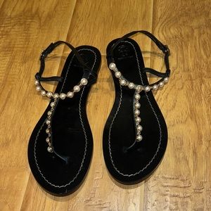 Tory Birch Gold Pearl Sandals